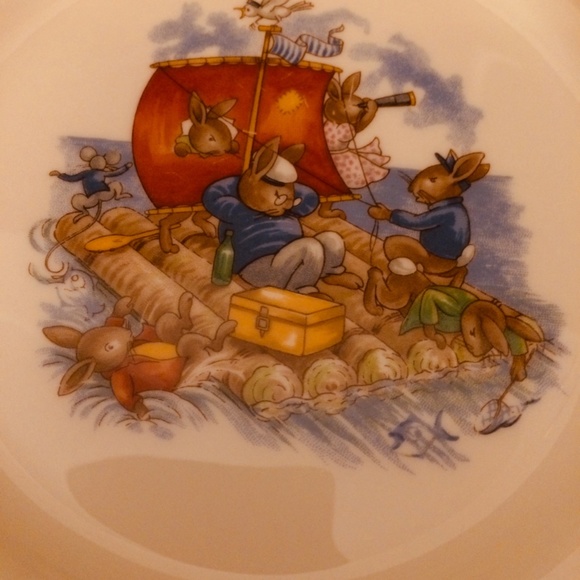 FIRM: NEW Vintage, BUNNYKINS, children's serving set never used - Picture 9 of 10